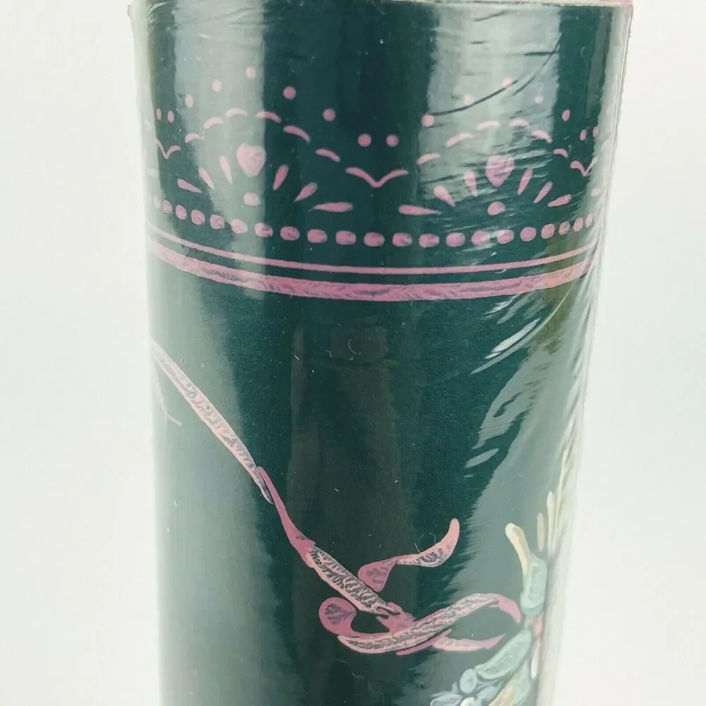 Wallpaper Border Dark Green Pink Heart Ribbon Moody Romantic Cottage Grandma